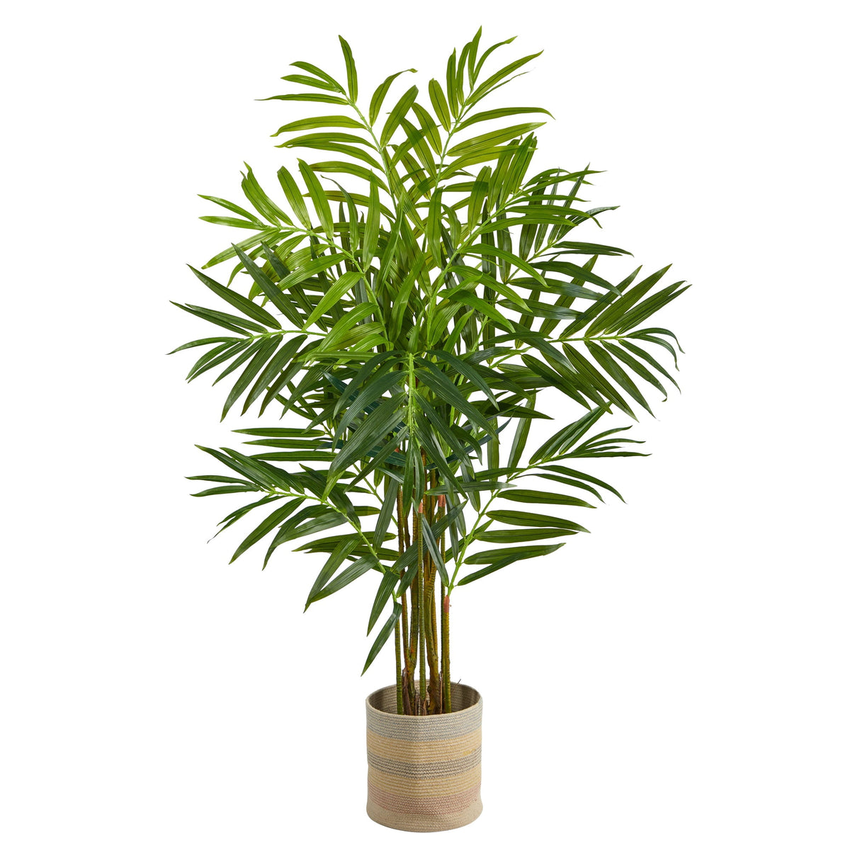 8' King Palm Tree in Handmade Natural Jute & Cotton Planter