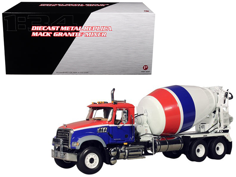 First Gear Mack Granite MP Concrete Mixer 1/34 Diecast Car Model by First Gear