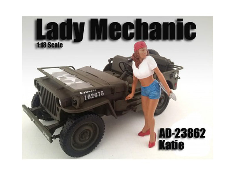 American Diorama Lady Mechanic Katie Figure For 1:18 Scale Models by American Diorama