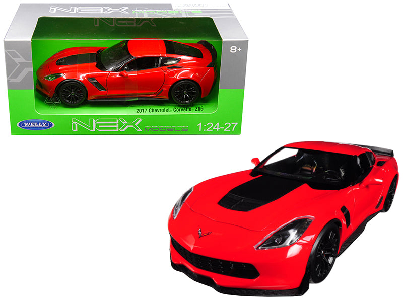 Welly 2017 Chevrolet Corvette Z06 Red 1/24-1/27 Diecast Model Car by Welly