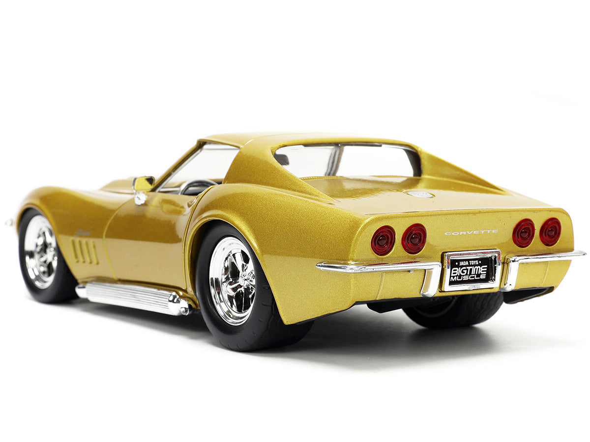 Jada 1969 Chevrolet Corvette Stingray ZL-1 Gold Metallic with Black Stripe "Bigtime Muscle" Series 1/24 Diecast Model Car by Jada