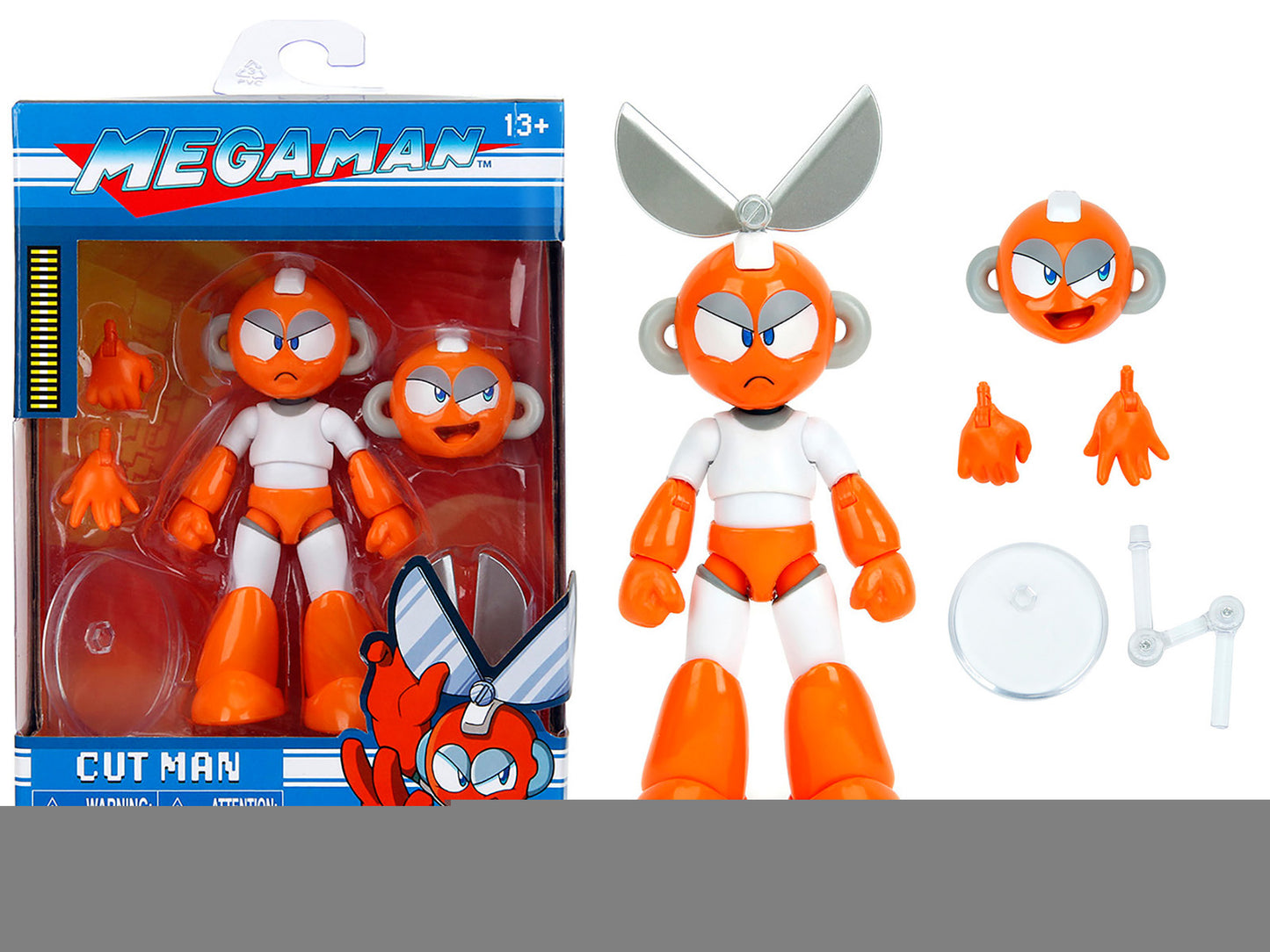 Cut Man 4.5" Moveable Figure with Accessories and Alternate Head and Hands "Mega Man" (1987) Video Game Model by Jada