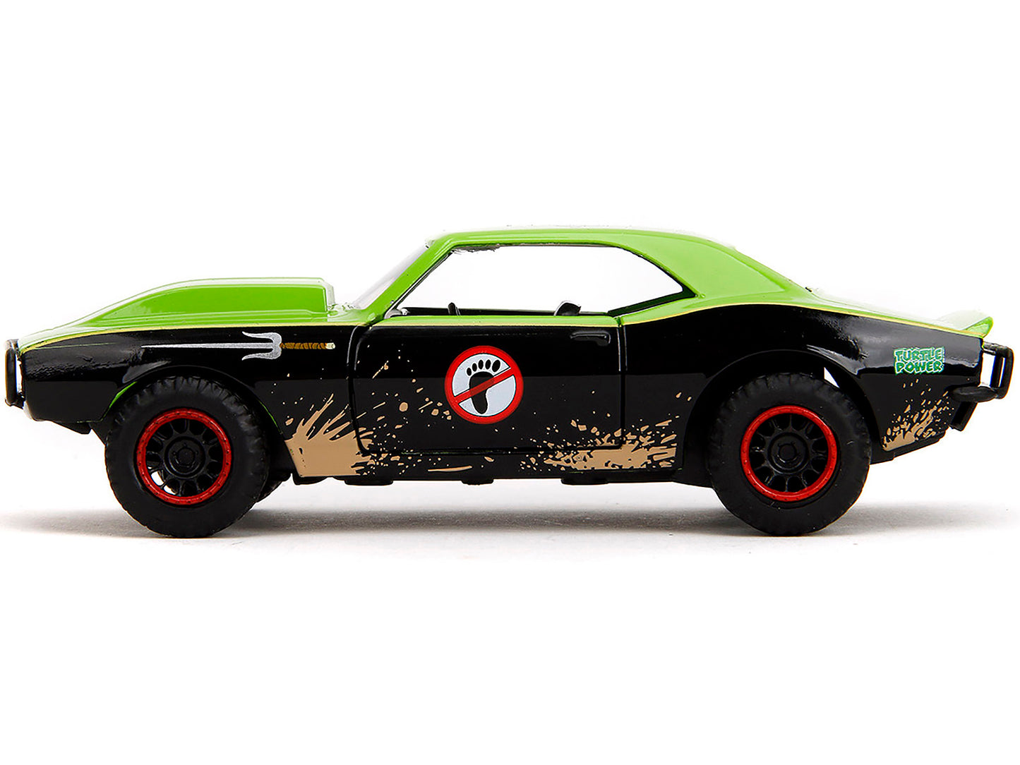 Jada 1967 Chevrolet Camaro "Teenage Mutant Ninja Turtles" Black and Green (Dirty) "Hollywood Rides" Series 1/32 Diecast Model Car by Jada