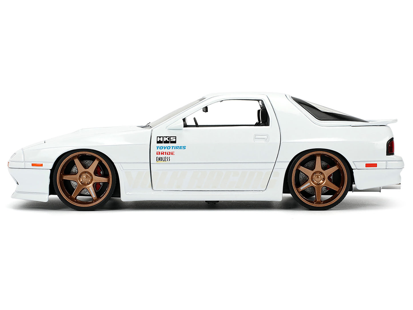 Jada 1985 Mazda RX-7 White "JDM Tuners" Series 1/24 Diecast Model Car by Jada