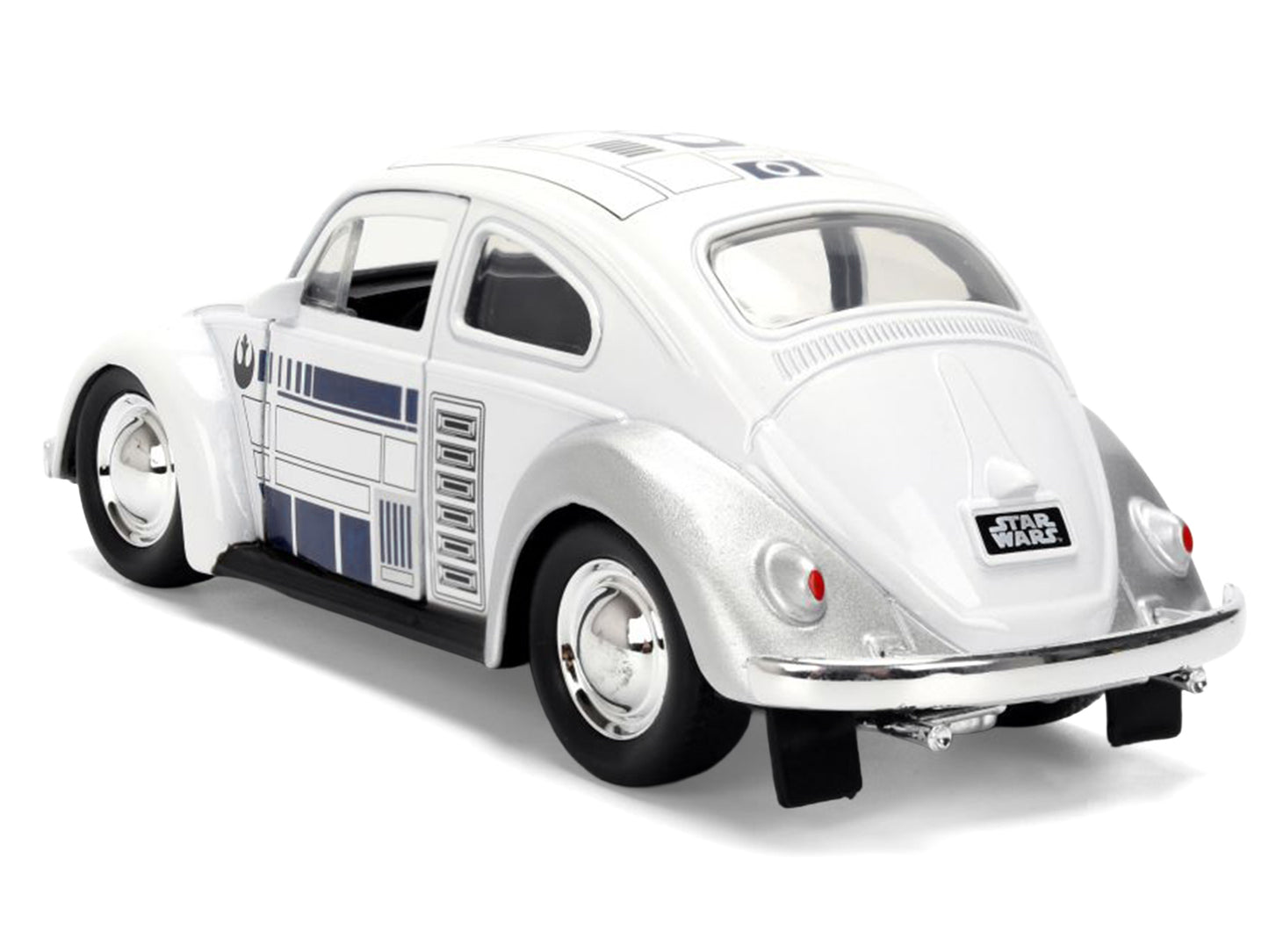 1959 Volkswagen Beetle "R2-D2" Livery White with Graphics "Star Wars" Franchise "Hollywood Rides" Series 1/32 Diecast Model Car by Jada