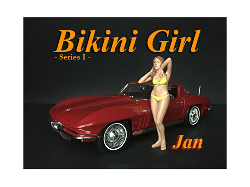 American Diorama Jan Bikini Calendar Girl Figure for 1/24 Scale Models by American Diorama