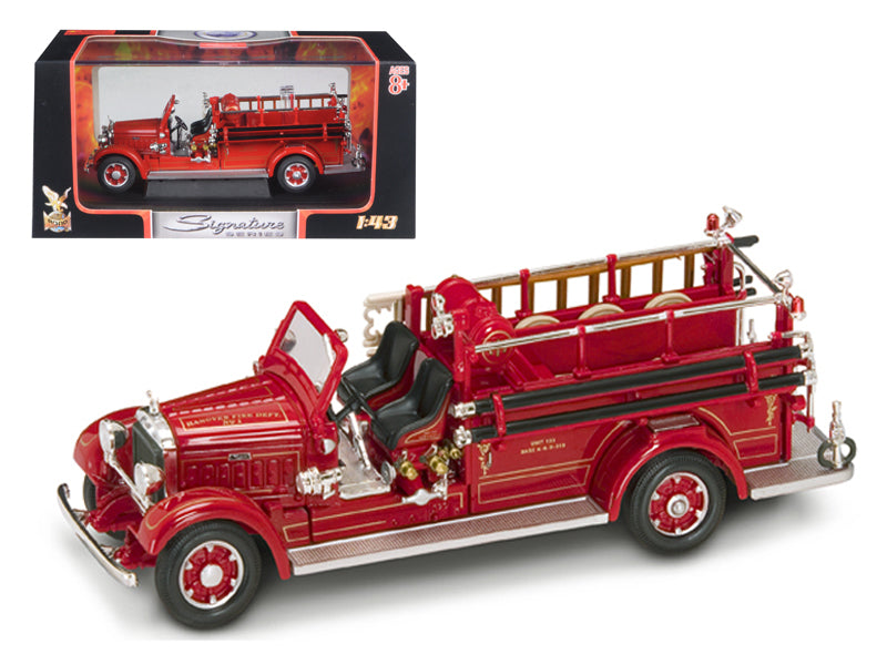 Road Signature 1935 Mack Type 75BX Fire Engine Red 1/43 Diecast Model Car by Road Signature