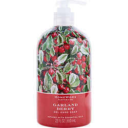 HOMEWORX GARLAND BERRY by Slatkin + Co. GEL HAND SOAP 22 OZ