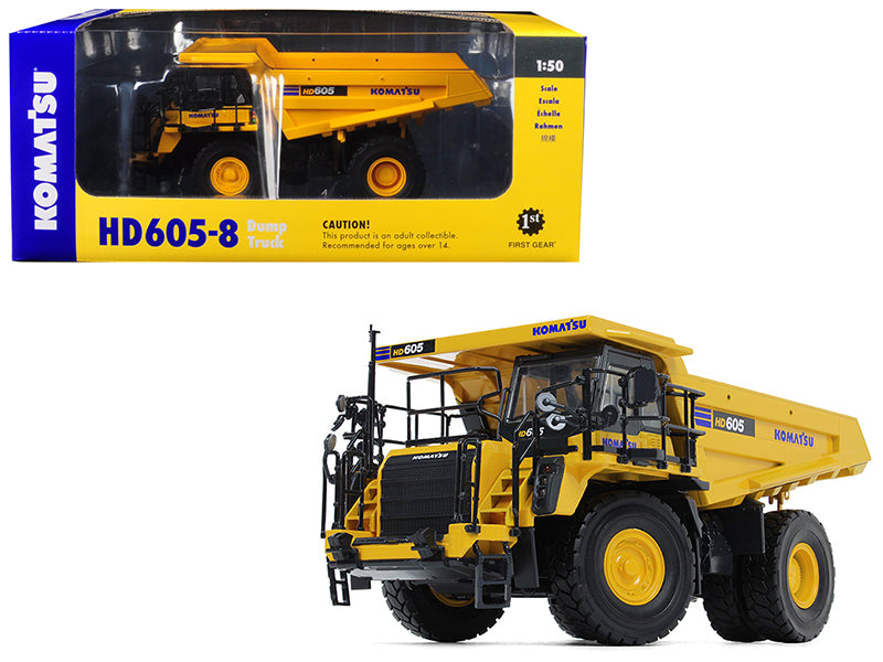 First Gear Komatsu HD605-8 Dump Truck 1/50 Diecast Model by First Gear