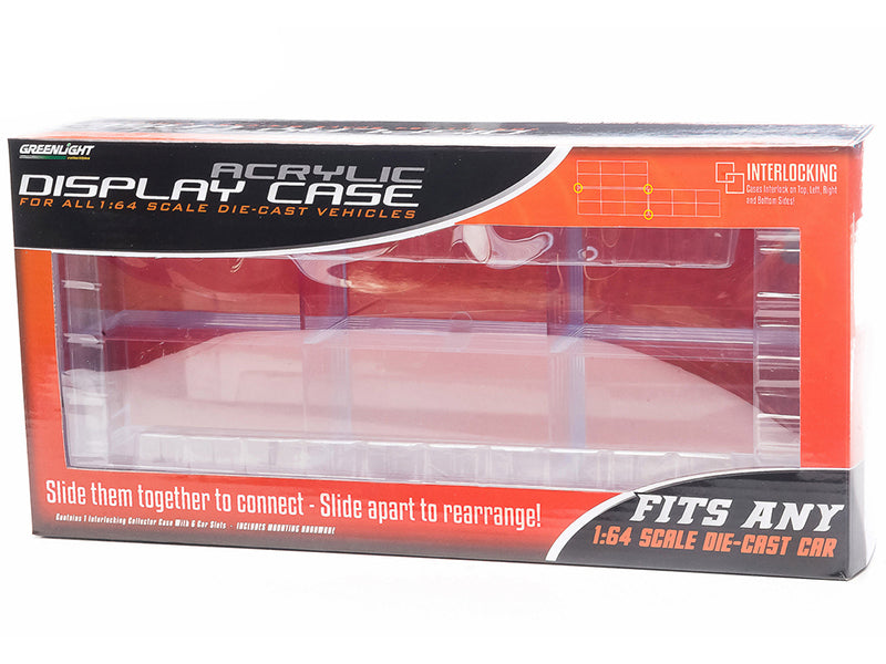 Greenlight Acrylic Display Case 6-Car Connecting for 1/64 Scale Models by Greenlight
