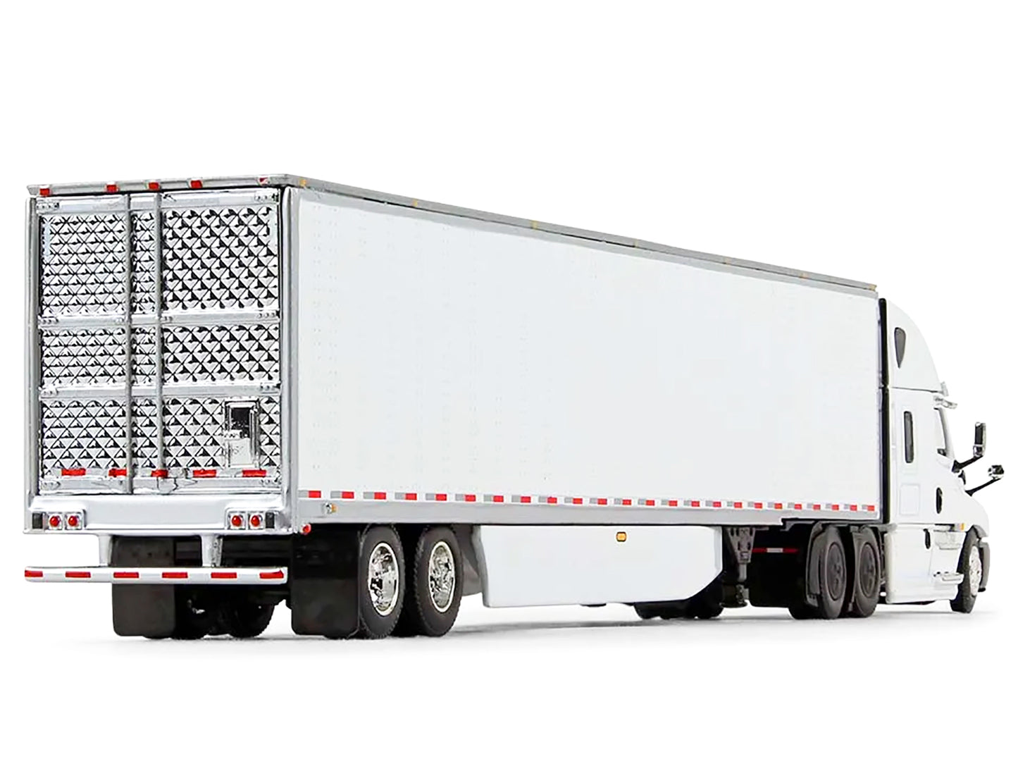 First Gear 2018 Freightliner Cascadia High Roof Sleeper Cab with 53' Utility Reefer Trailer White 1/64 Diecast Model by DCP/First Gear