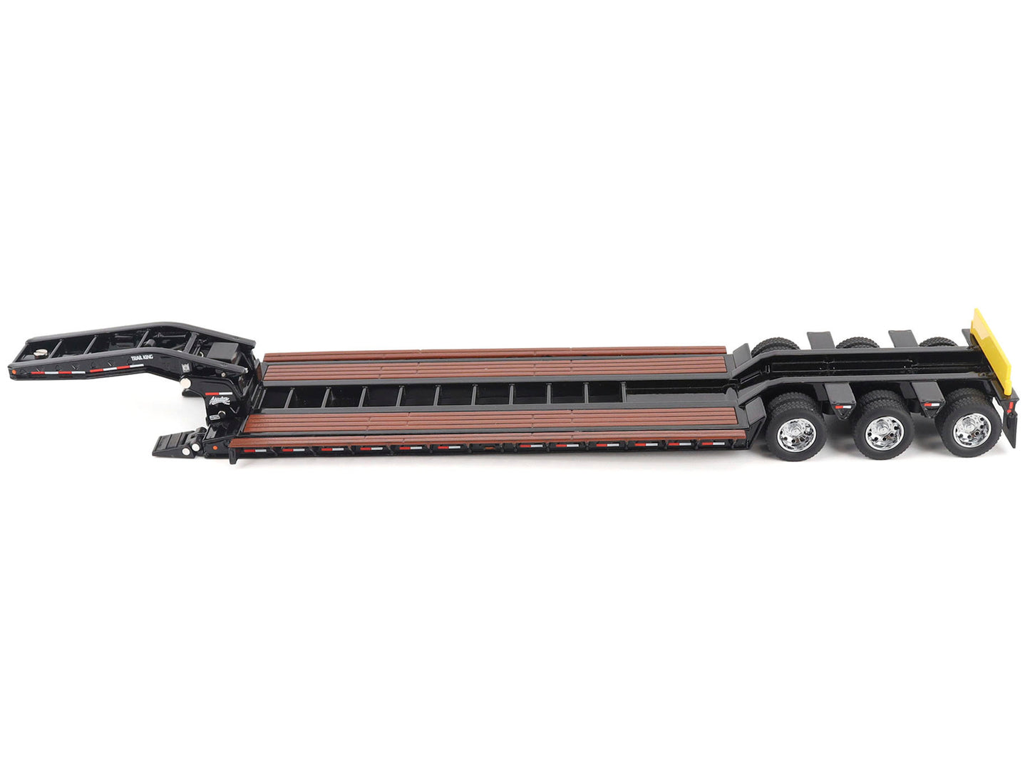 Diecast Masters Trail King TK120 Hydraulic Detachable Gooseneck Lowboy Trailer Black (Regular Version) "Transport Series" 1/50 Diecast Model by Diecast Masters