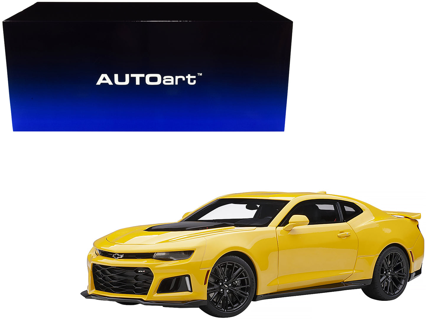 Autoart Chevrolet Camaro ZL1 Bright Yellow 1/18 Model Car by Autoart