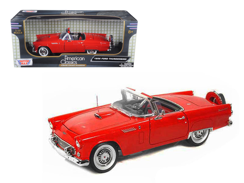 Motormax 1956 Ford Thunderbird Red 1/18 Diecast Model Car by Motormax