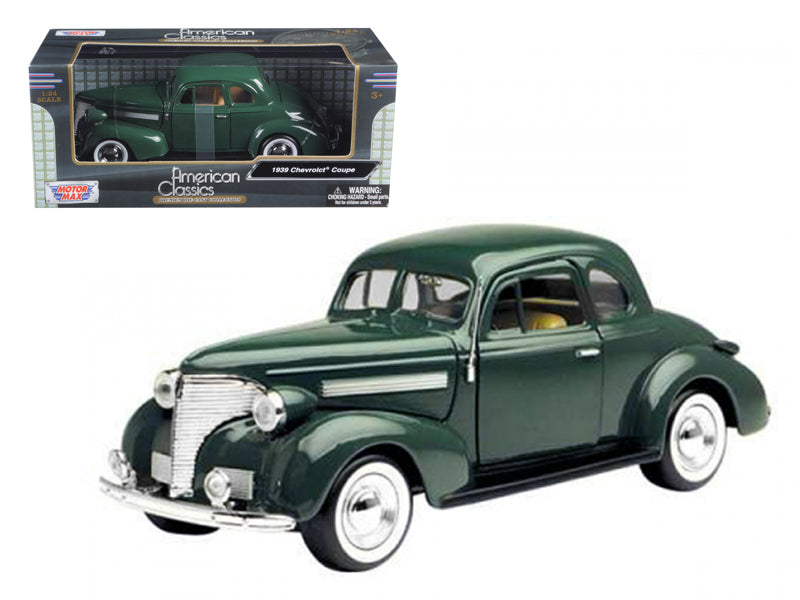 Motormax 1939 Chevrolet Coupe Green 1/24 Diecast Model Car by Motormax