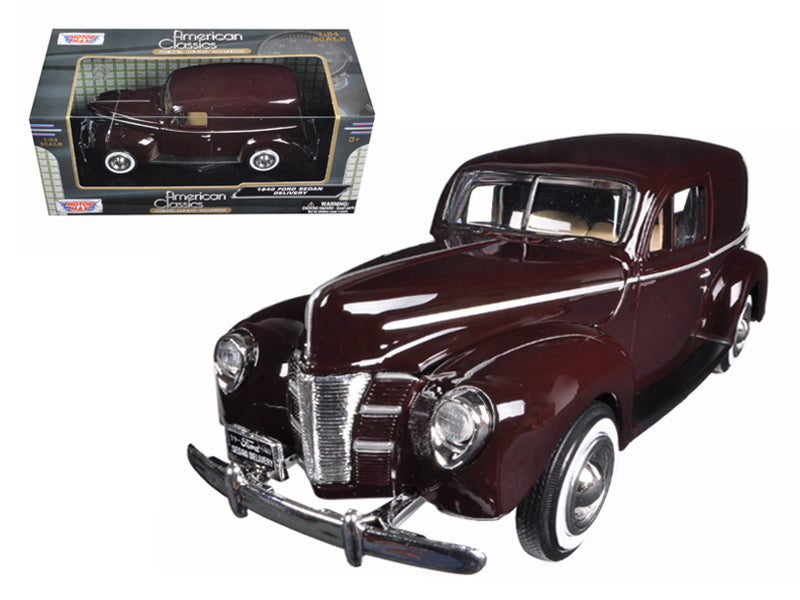 Motormax 1940 Ford Sedan Delivery Brown 1/24 Diecast Model Car by Motormax