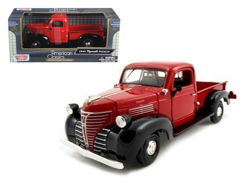 Motormax 1941 Plymouth Pickup Red 1/24 Diecast Model Car by Motormax