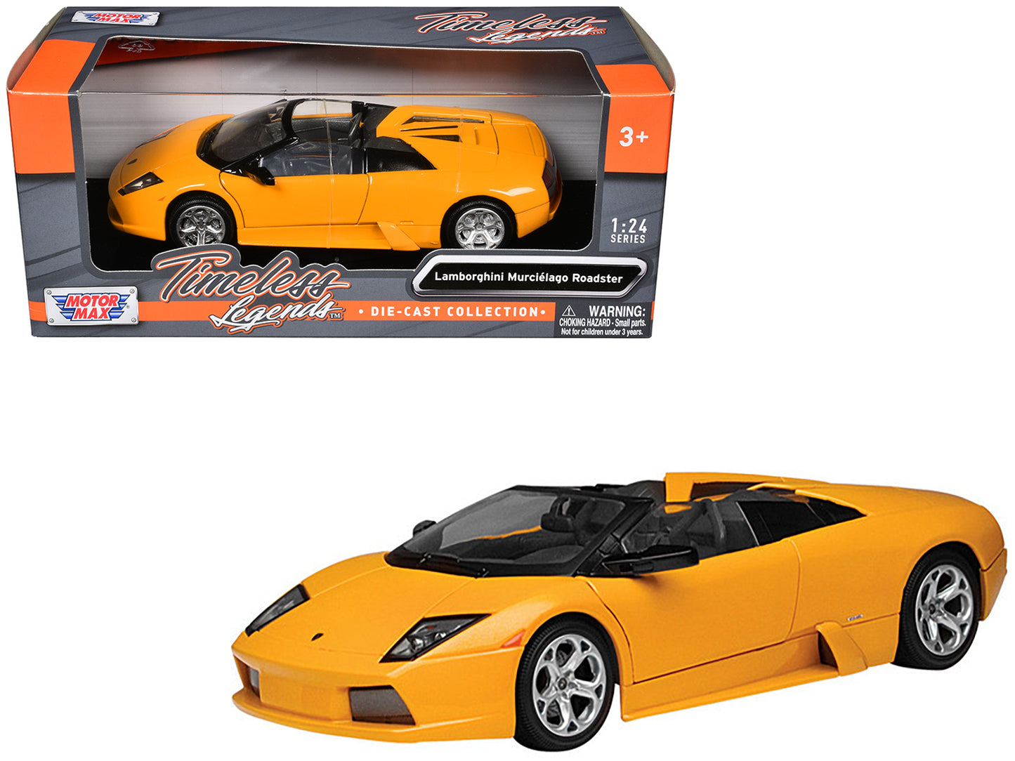 Motormax Lamborghini Murcielago Roadster Orange 1/24 Diecast Model Car by Motormax