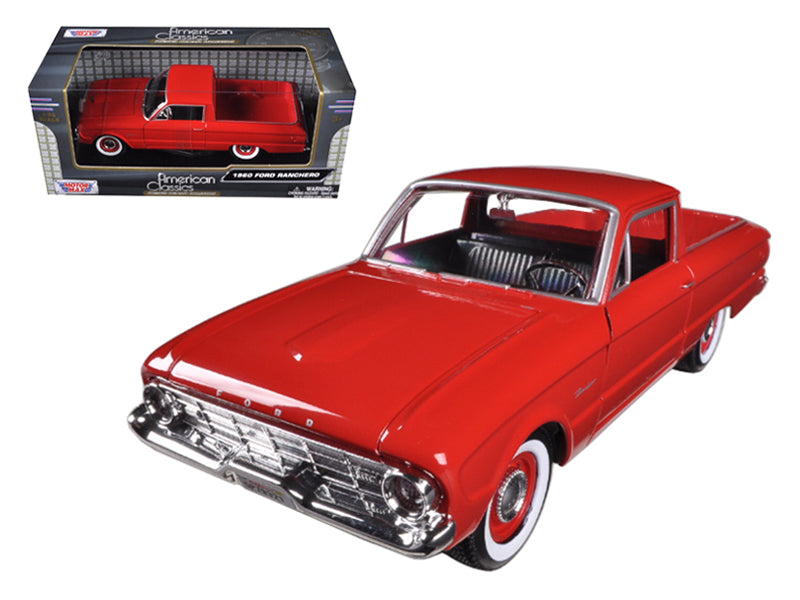 Motormax 1960 Ford Falcon Ranchero Pickup Red 1/24 Diecast Model Car by Motormax