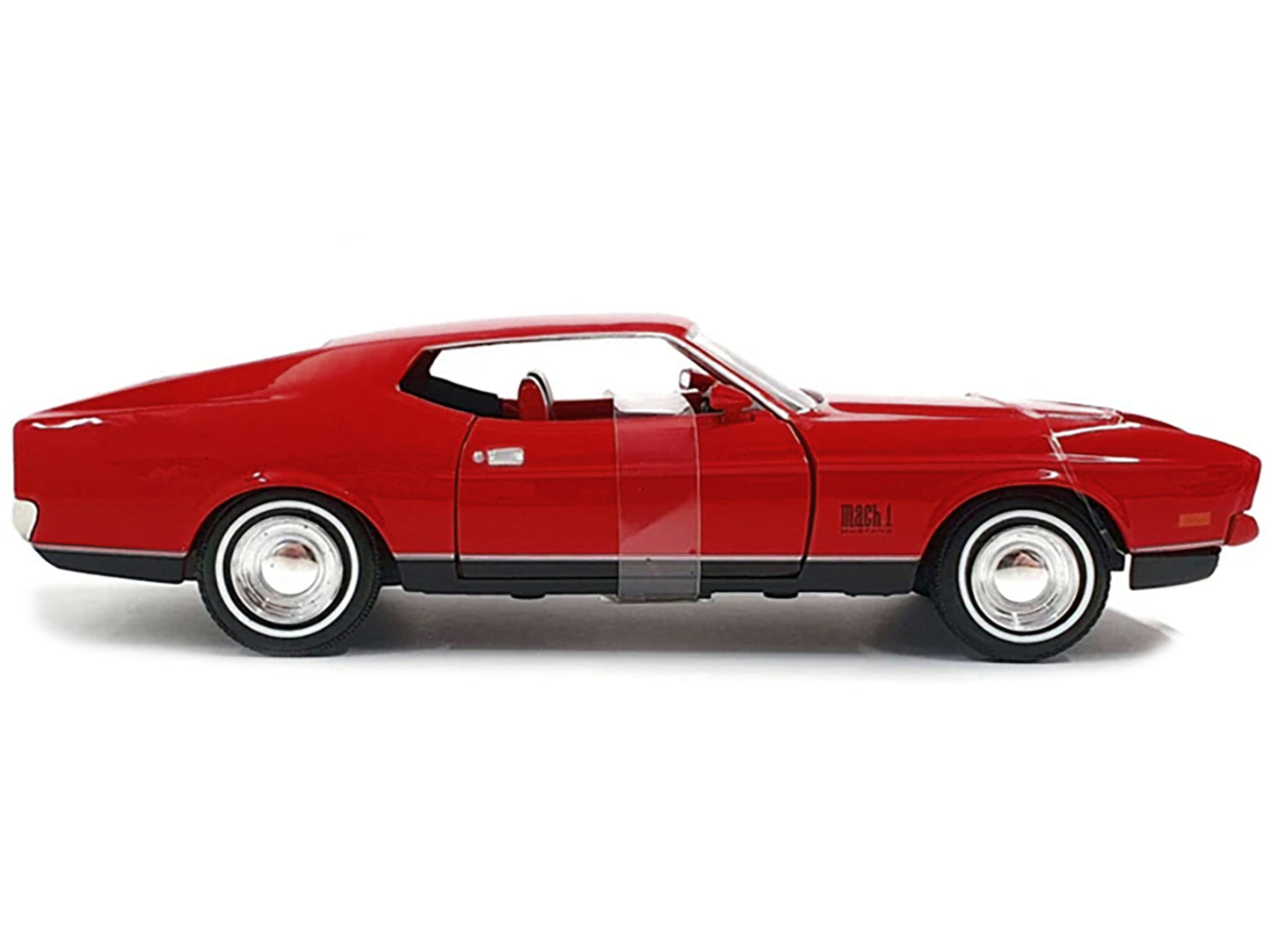Motormax 1971 Ford Mustang Mach 1 Red James Bond 007 "Diamonds are Forever" (1971) Movie "James Bond Collection" Series 1/24 Diecast Model Car by Motormax