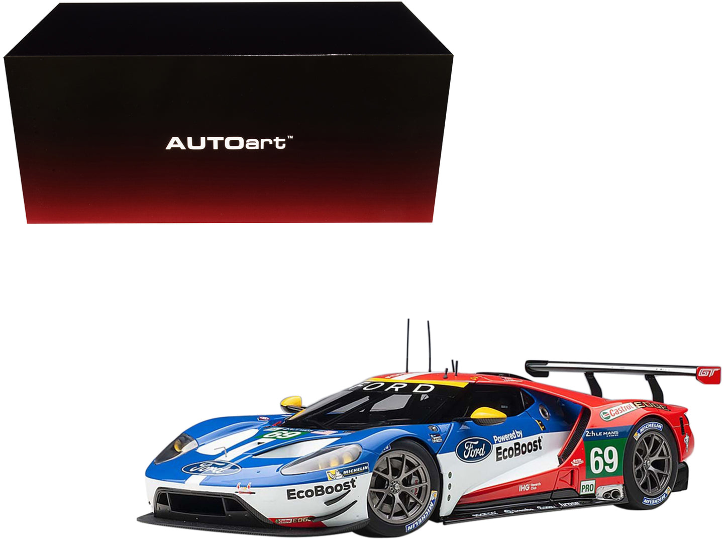 Autoart Ford GT #69 Ryan Briscoe - Richard Westbrook - Scott Dixon "Ford Chip Ganassi Team USA" 24H Le Mans (2016) 1/18 Model Car by Autoart
