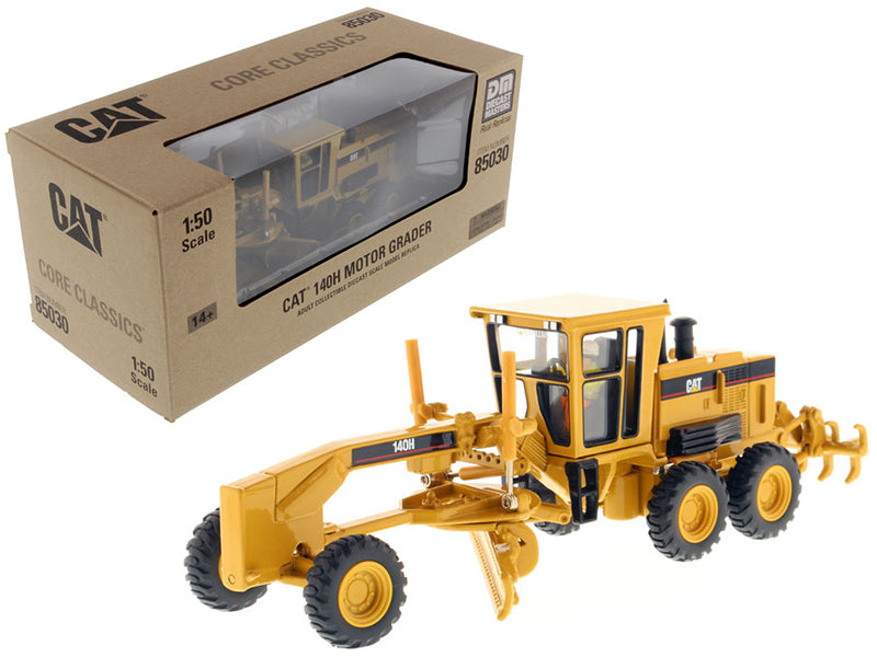 Diecast Masters Cat Caterpillar 140H Motor Grader with Operator "Core Classics Series" 1/50 Diecast Model by Diecast Masters