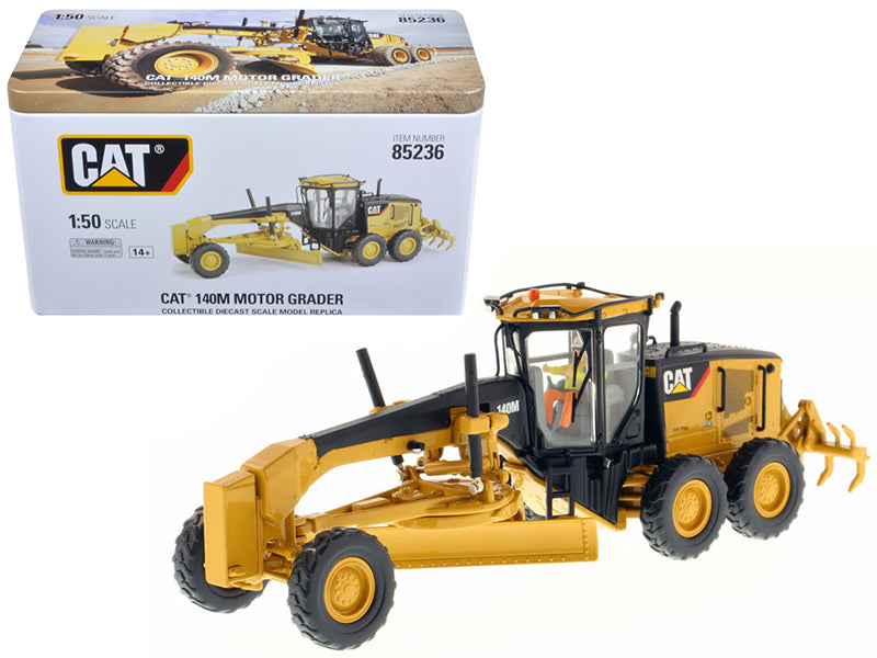 Diecast Masters CAT Caterpillar 140M Motor Grader with Operator "High Line Series" 1/50 Diecast Model by Diecast Masters