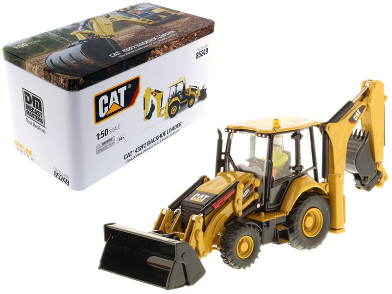 Diecast Masters CAT Caterpillar 432F2 Backhoe Loader with Operator "High Line Series" 1/50 Diecast Model by Diecast Masters