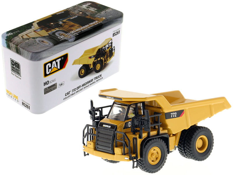 Diecast Masters CAT Caterpillar 772 Off-Highway Dump Truck with Operator "High Line" Series 1/87 (HO) Scale Diecast Model by Diecast Masters