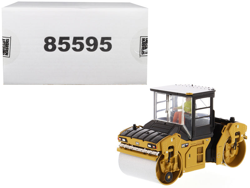 Diecast Masters CAT Caterpillar CB-13 Tandem Vibratory Roller with Cab and Operator "High Line Series" 1/50 Diecast Model by Diecast Masters