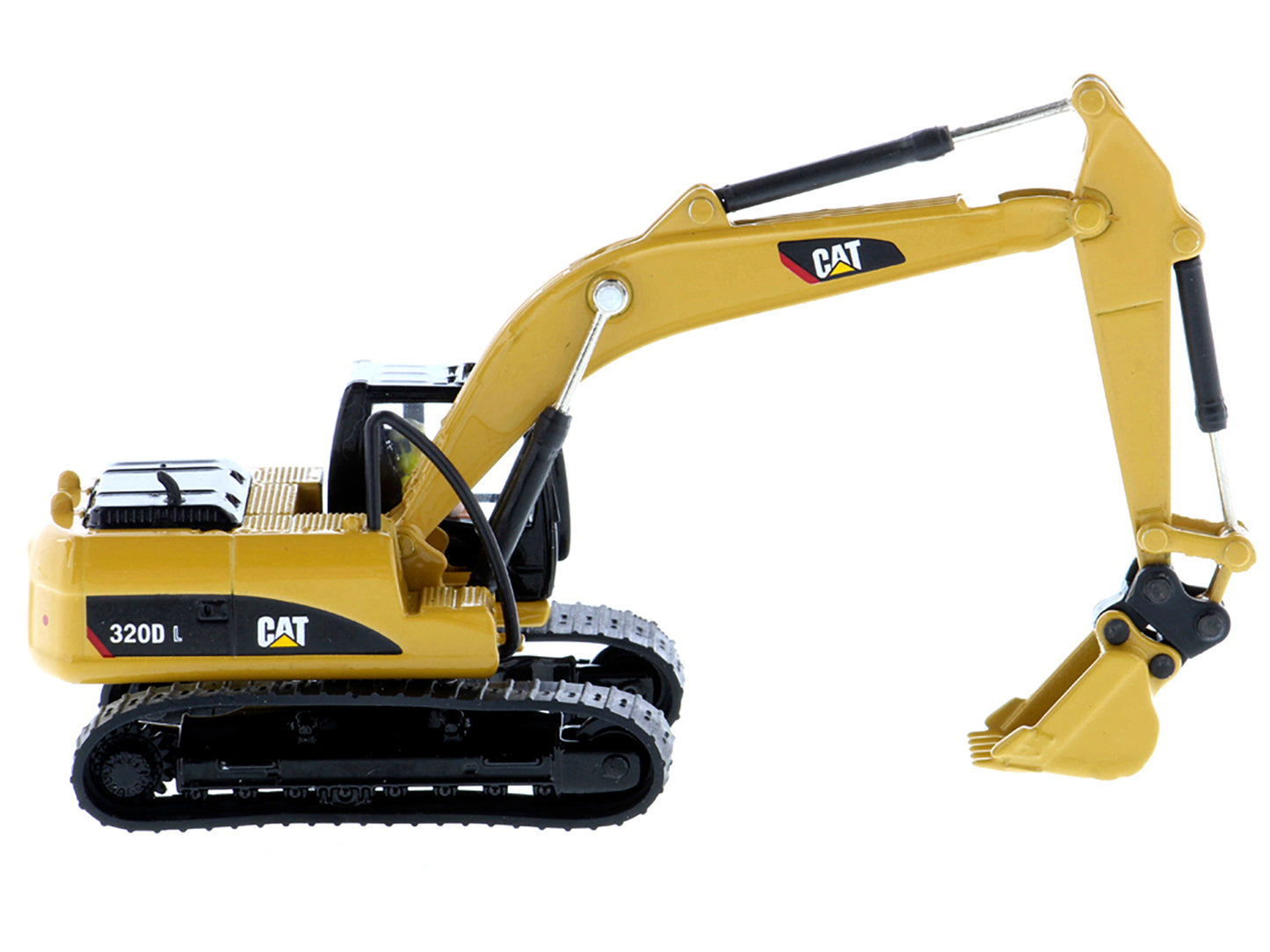 Diecast Masters CAT Caterpillar 320D L Hydraulic Excavator with Multiple Work Tools and Operator "High Line" Series 1/87 (HO) Scale Diecast Model by Diecast Masters
