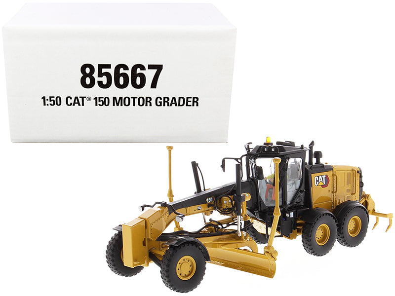 Diecast Masters CAT Caterpillar 150 Motor Grader with Operator "High Line Series" 1/50 Diecast Model by Diecast Masters