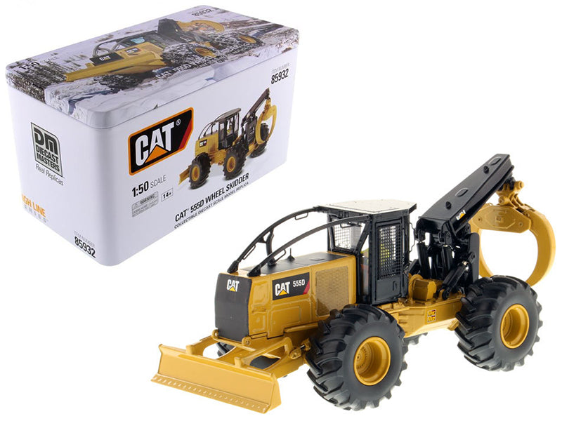 Diecast Masters CAT Caterpillar 555D Wheel Skidder with Operator "High Line Series" 1/50 Diecast Model by Diecast Masters