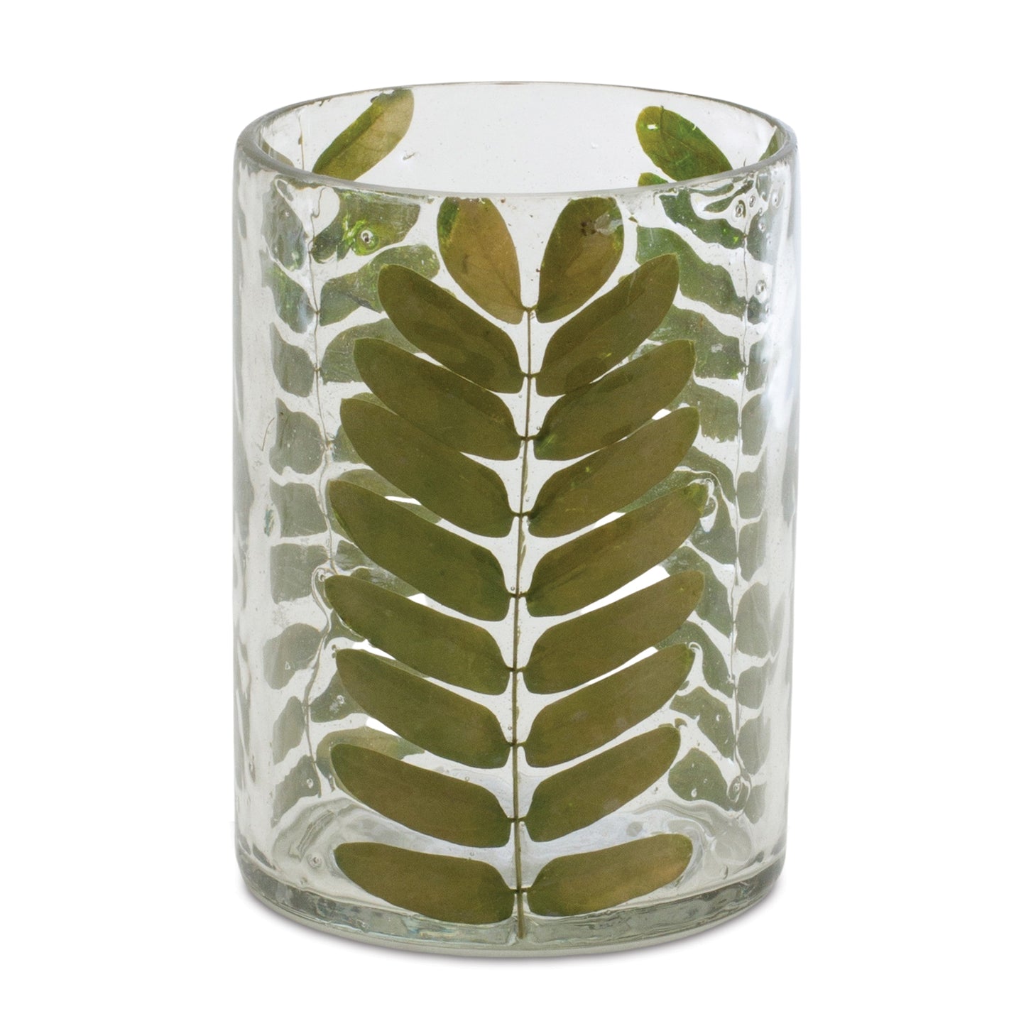 Dried Leaf Glass Candle Holder (Set of 3)
