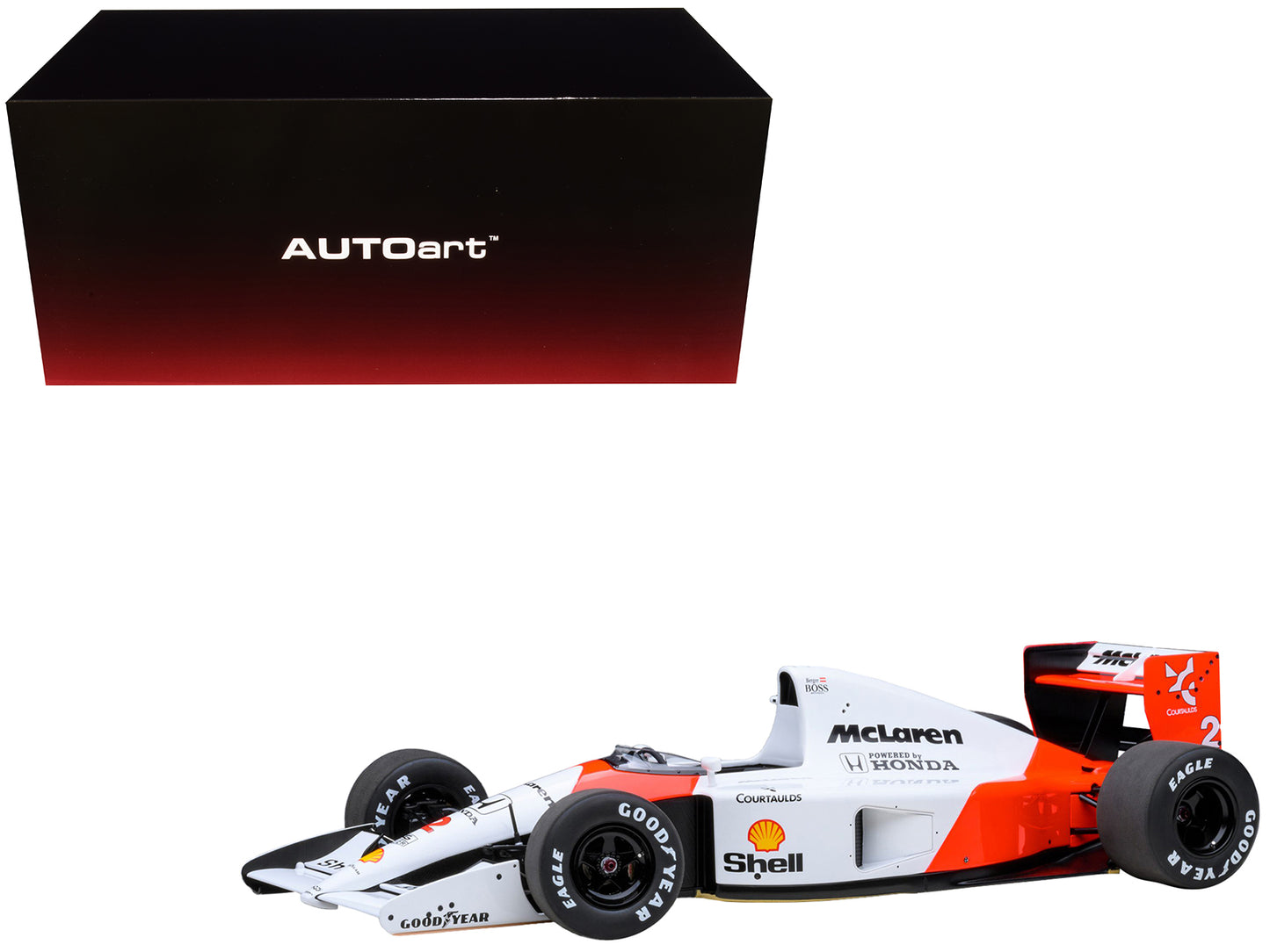 Autoart McLaren Honda MP4/6 #2 Gerhard Berger Winner Formula One F1 Japanese GP (1991) (with McLaren Logo) 1/18 Model Car by Autoart