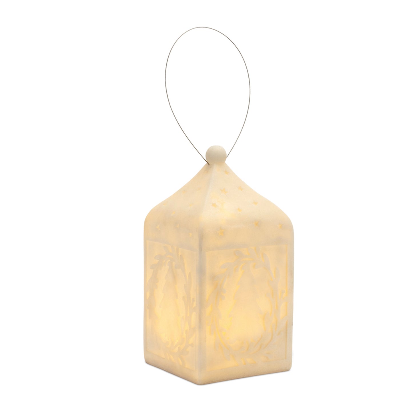 Holiday Tree Pendant Lantern 9"H