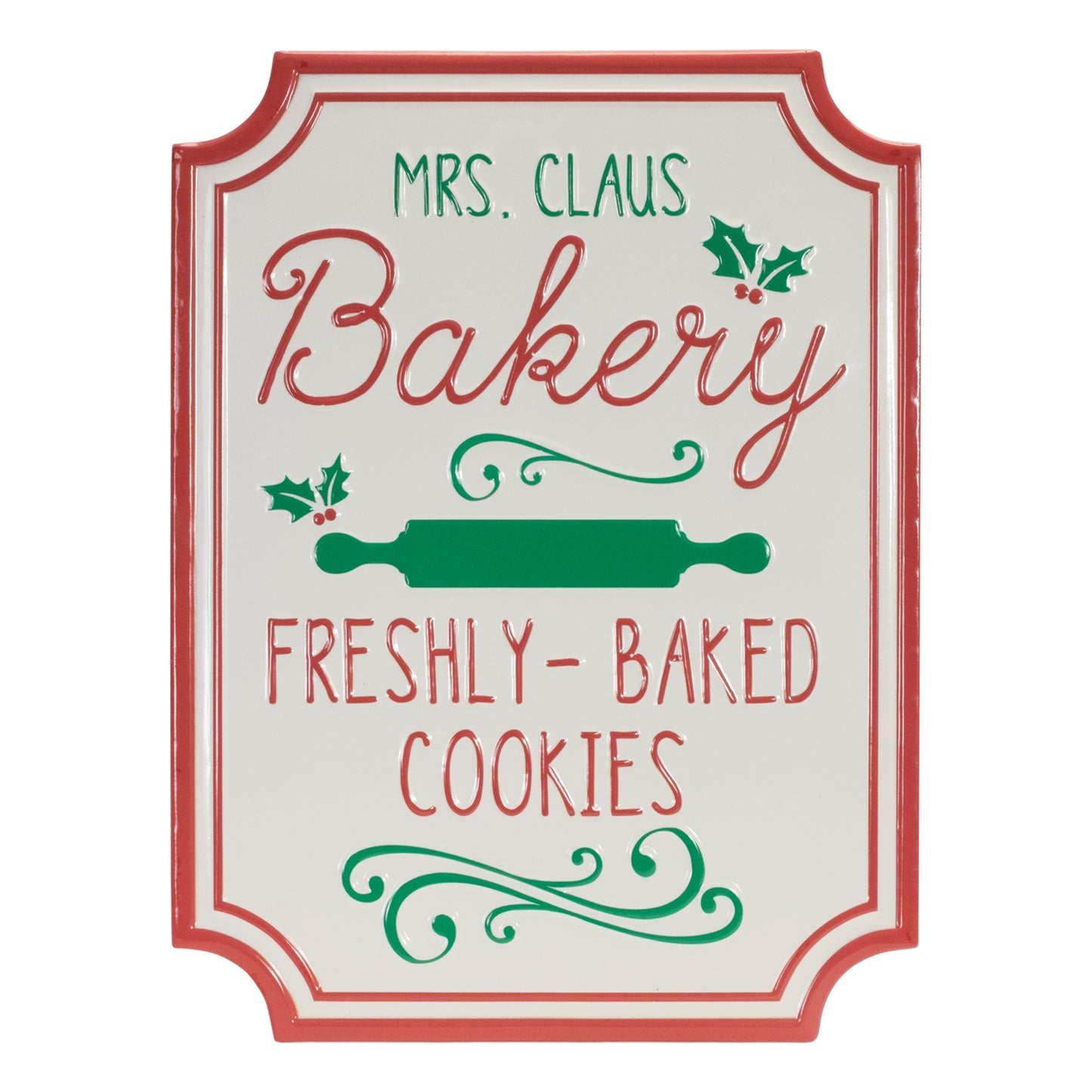 Metal Mrs. Claus Bakery Wall Sign 16"H