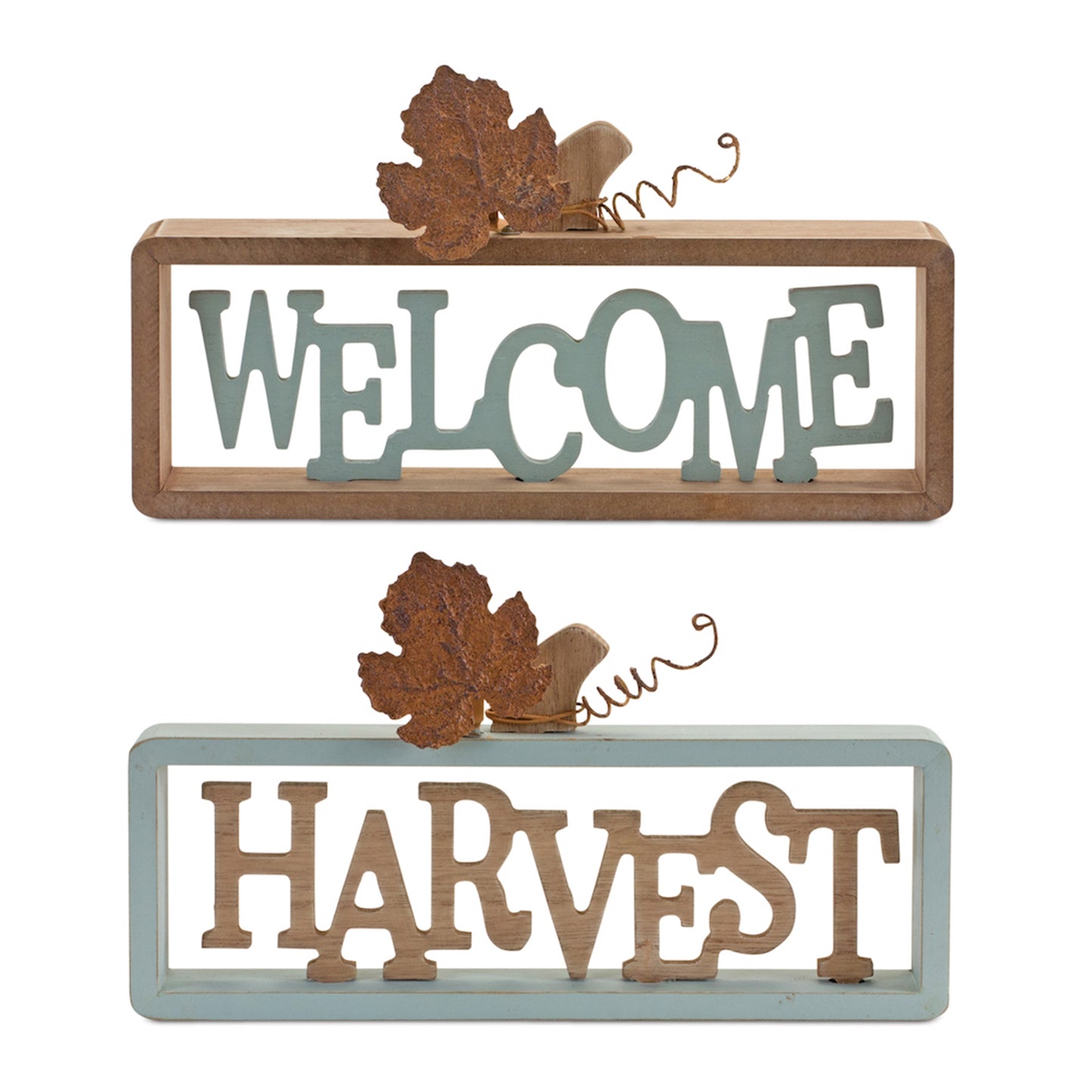 Welcome Harvest Tabletop Sign (Set of 2)