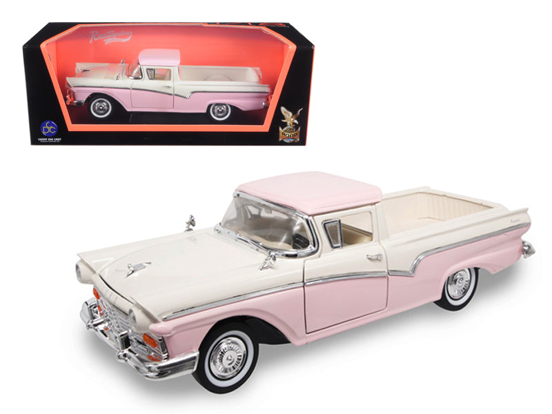 Road Signature 1957 Ford Ranchero Pickup Truck Pink 1/18 Diecast Model by Road Signature