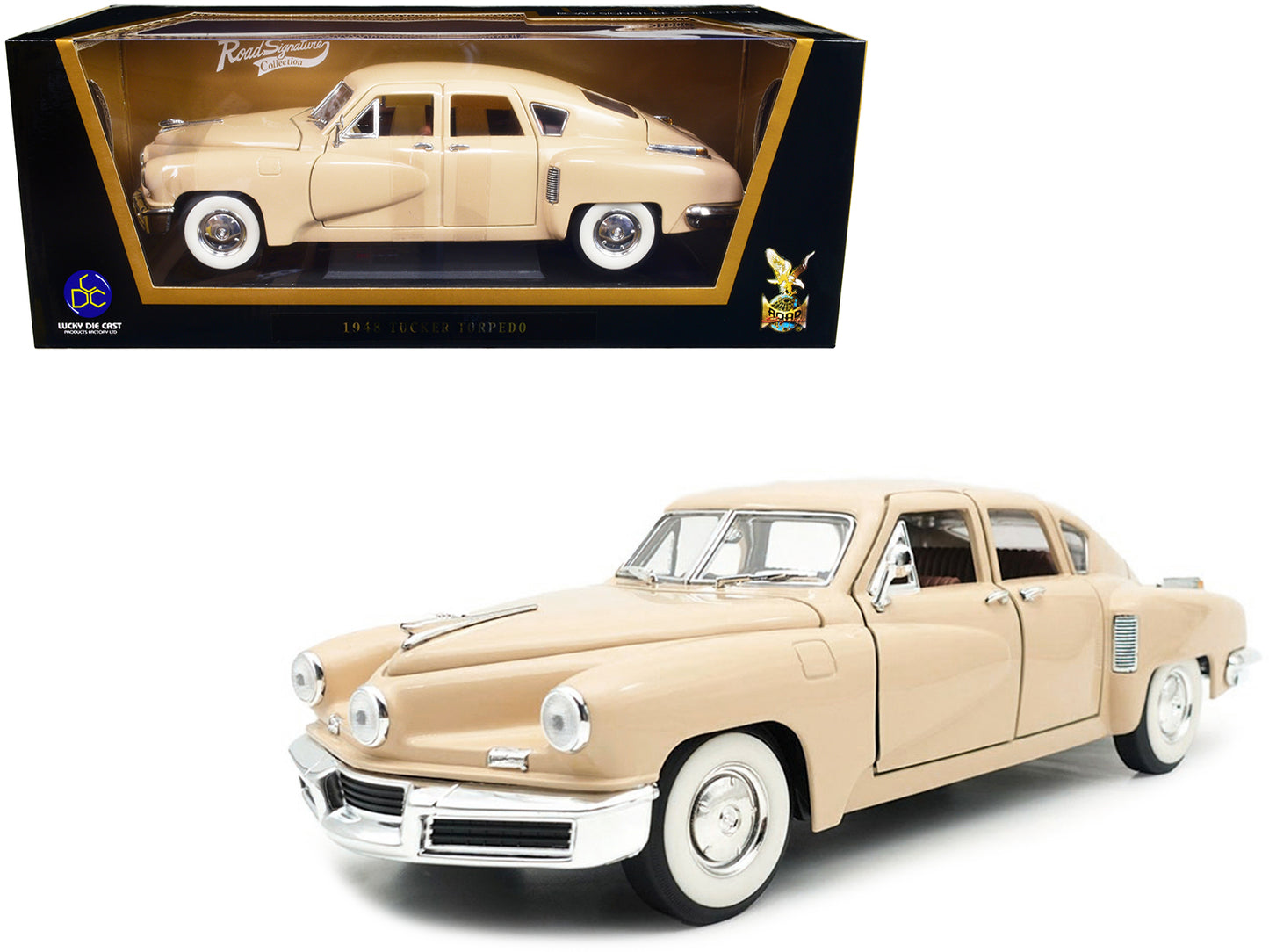 Road Signature 1948 Tucker Torpedo Cream 1/18 Diecast Model Car by Road Signature
