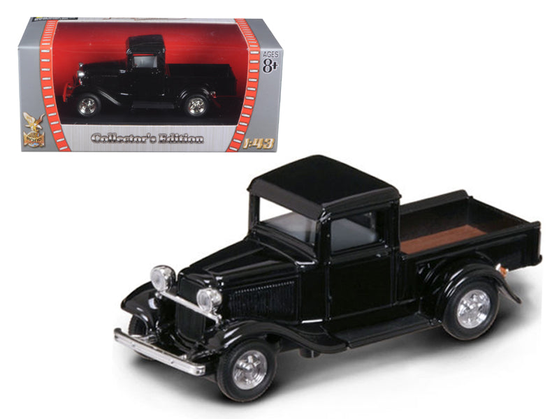 Road Signature 1934 Ford Pickup Truck Black 1/43 Diecast Model Car by Road Signature