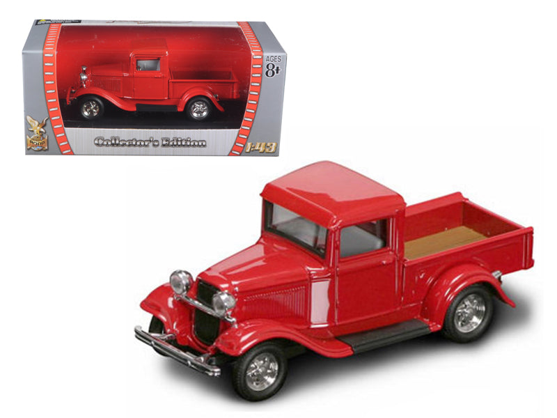 Road Signature 1934 Ford Pickup Truck Red 1/43 Diecast Model Car by Road Signature
