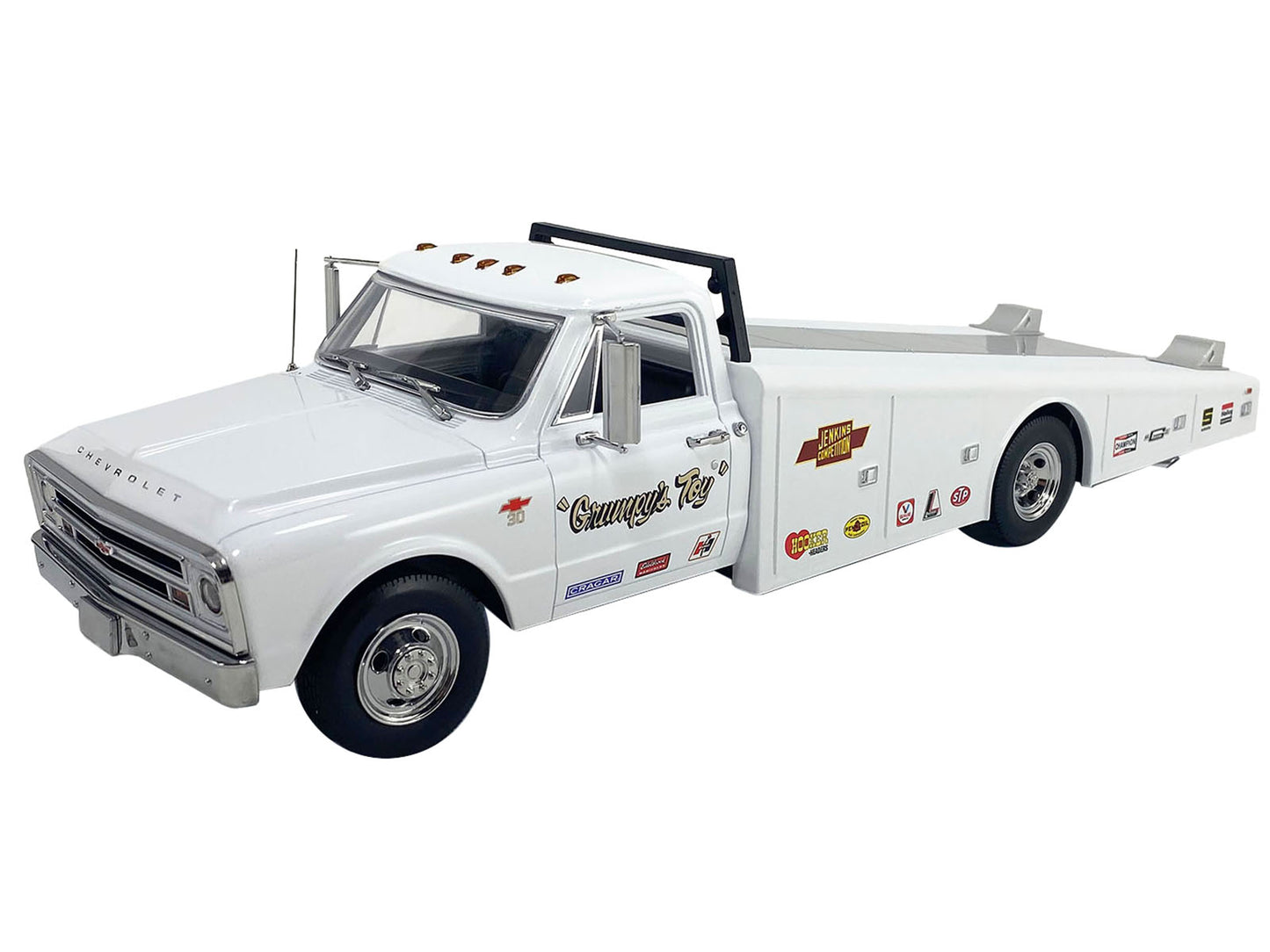 Acme 1967 Chevrolet C-30 Ramp Truck White "Grumpy's Toy" Limited Edition to 320 pieces Worldwide 1/18 Diecast Model Car by ACME