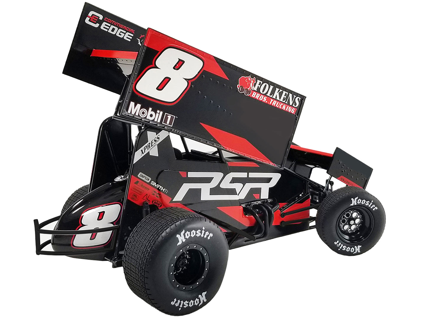 Acme Winged Sprint Car #8 Aaron Reutzel "RSR" Baughman-Reutzel Motorsports "World of Outlaws" (2023) 1/18 Diecast Model Car by ACME