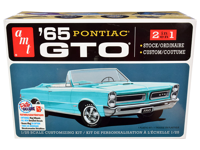 AMT Skill 2 Model Kit 1965 Pontiac GTO 2-in-1 Kit 1/25 Scale Model by AMT