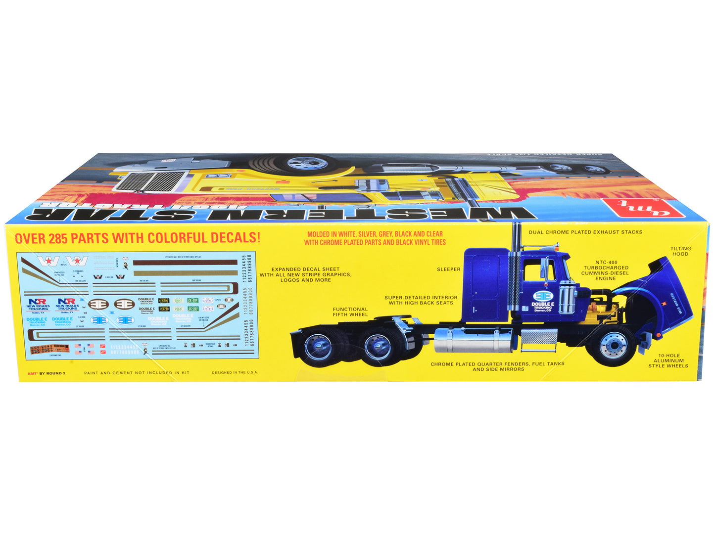 AMT Skill 3 Model Kit Western Star 4964 Truck Tractor 1/24 Scale Model by AMT