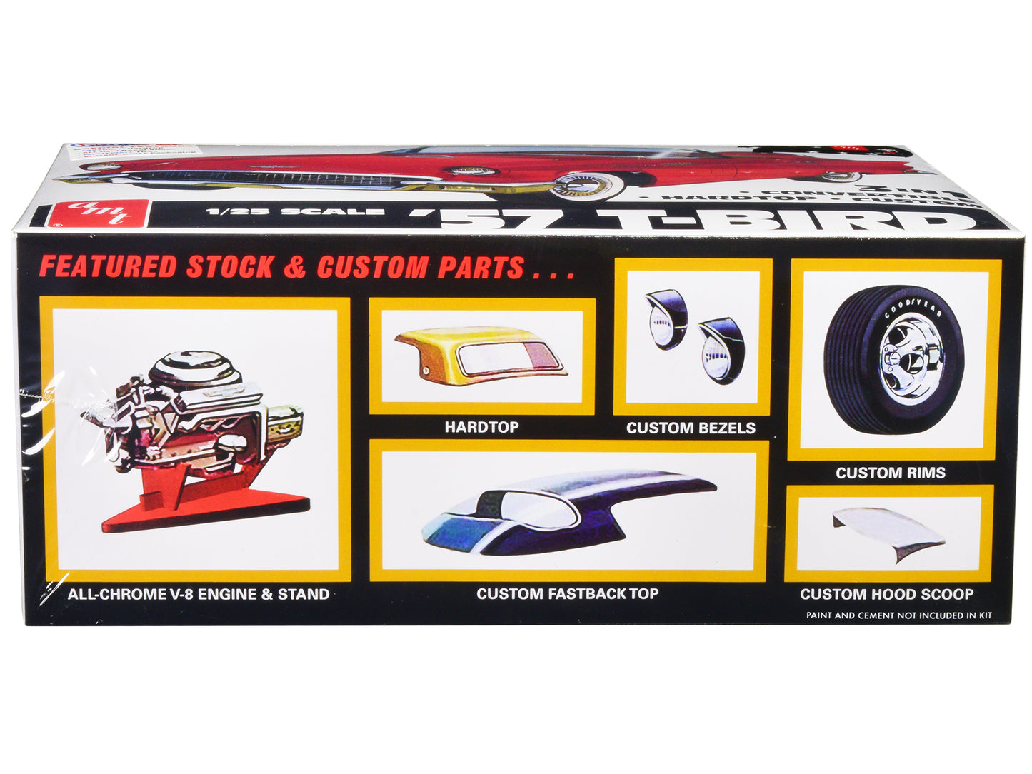 AMT Skill 2 Model Kit 1957 Ford Thunderbird 3-in-1 Kit 1/25 Scale Model by AMT