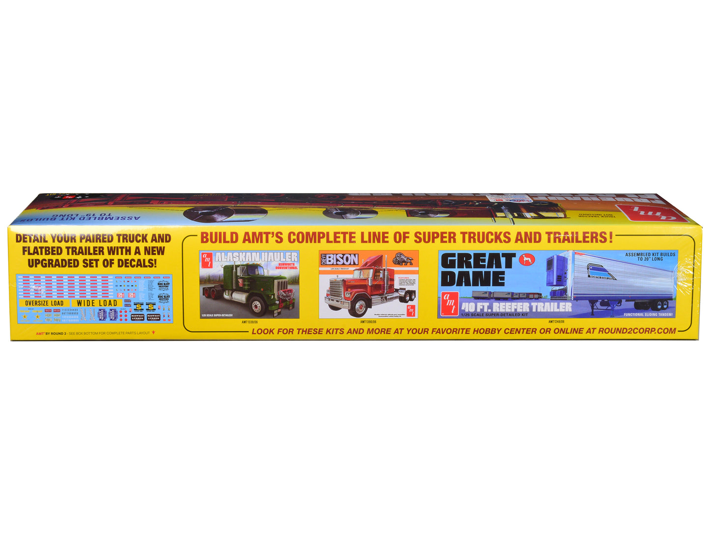 AMT Skill 3 Model Kit Fruehauf Flatbed Trailer 1/25 Scale Model by AMT