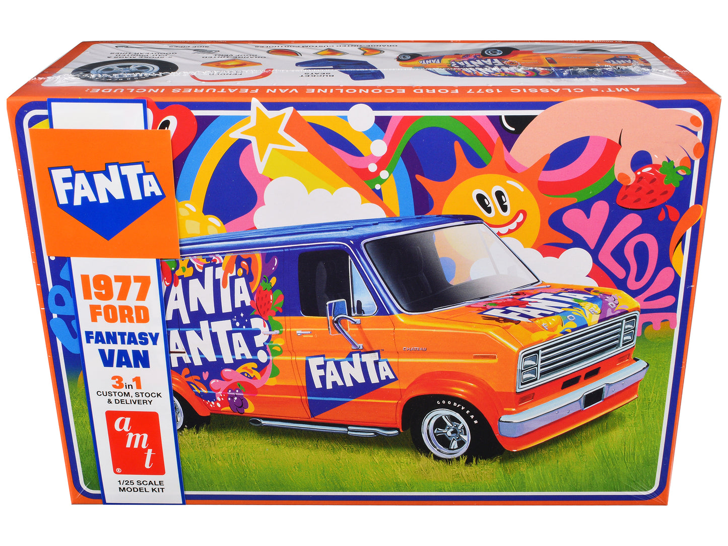 AMT Skill 2 Model Kit 1977 Ford Custom Van "Fanta" 1/25 Scale Model by AMT