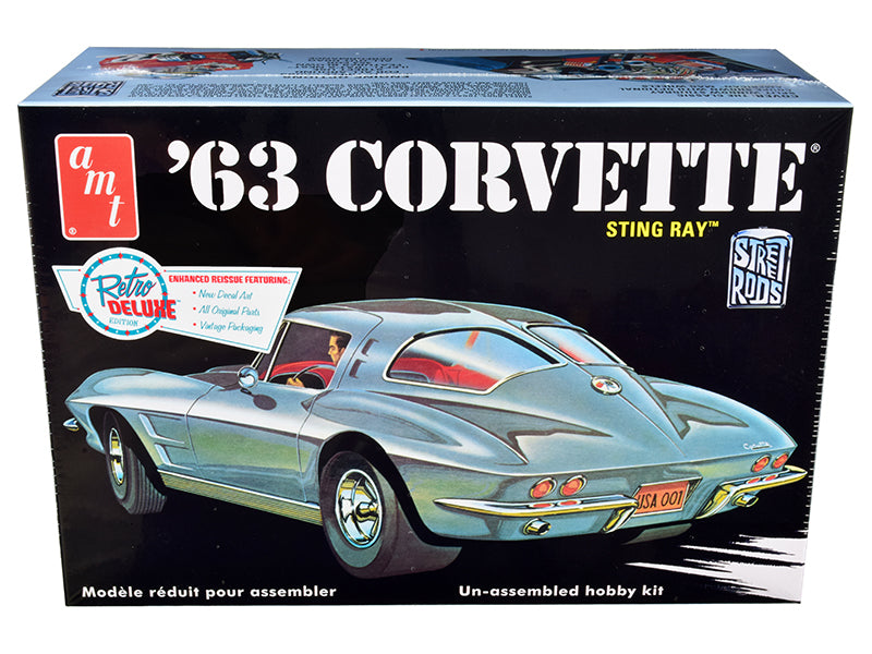 AMT Skill 2 Model Kit 1963 Chevrolet Corvette Stingray 1/25 Scale Model by AMT